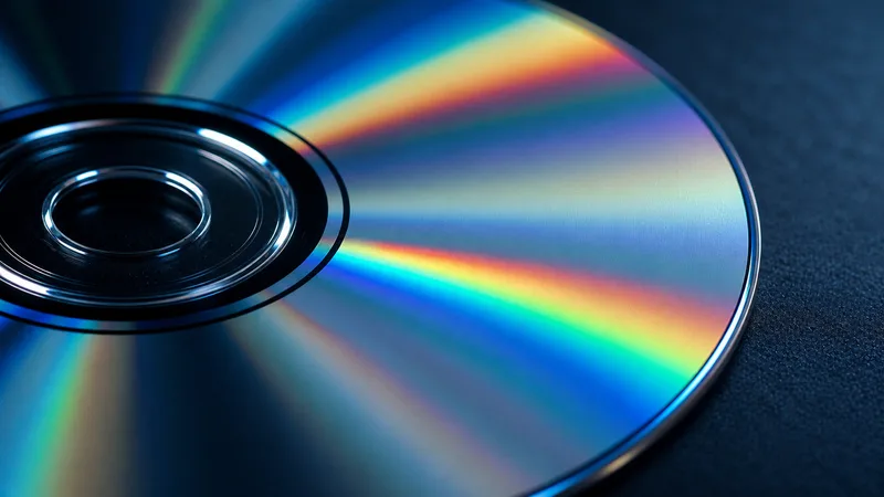 CD 表面的彩虹折射光暈